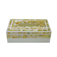 seashell tissue box gold shell rectangle funny tissue box